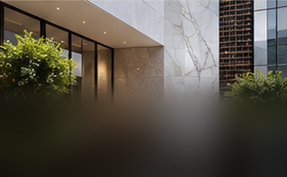 Concept render of a marble-clad building entrance