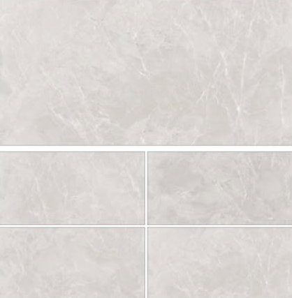 Marvel Bianco: large tile and random face set